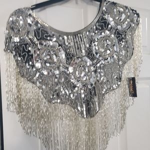 1920s style beaded gatsby shawl
